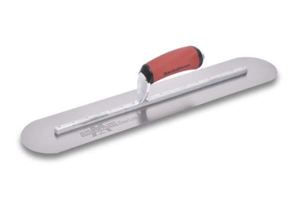 Photo of Marshalltown 20″ x 4″ Finishing Trowel – Fully Rounded Curved w/DuraSoft Handle