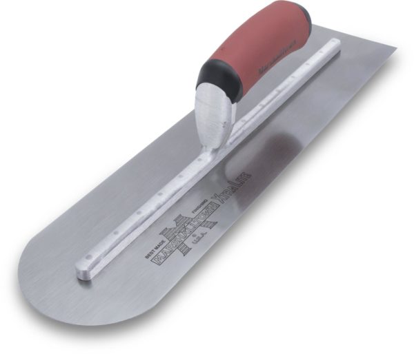 Photo of Marshalltown 20″ x 4″ Finishing Trowel – Round Front End Curved w/DuraSoft Handle