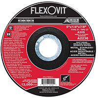 Photo of Flexovit 5″ x 1/4″ x 7/8″ Type 27  Depressed Centre Grinding Wheel