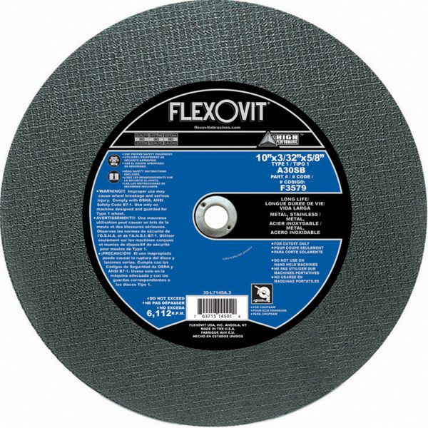 Photo of Flexovit 10″ x 3/32″ x 5/8″ Chopsaw Cut-Off Wheel