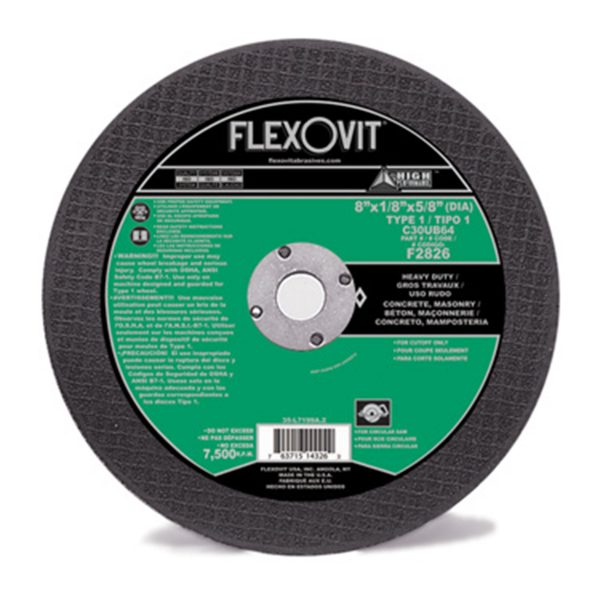 Photo of Flexovit 8″ x 1/8″ x 5/8″ Circular Saw Cut-Off Wheel