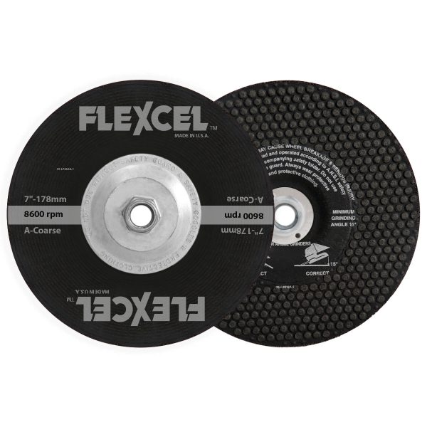 Photo of Flexovit 7″ x 5/8″ Semi-Flexible Finishing Wheel
