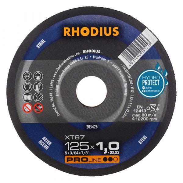 Photo of Rhodius 5″ x 1-/16″ x 7/8″ XT67 Cut-Off Wheel
