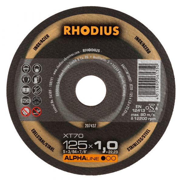 Photo of Rhodius 5″ x 1-/16″ x 7/8″ XT70 Cut-Off Wheel
