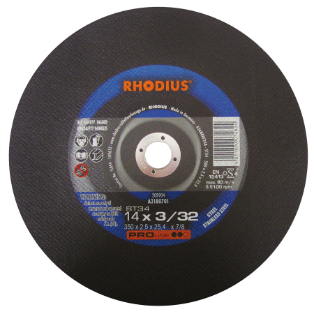 Photo of Rhodius 12″ x 3/32″ x 1″ ST34 Chopsaw Wheel