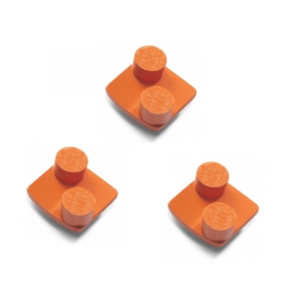 Photo of Husqvarna Redi Lock® 100-Grit Double Segments – Orange (3-Pack)