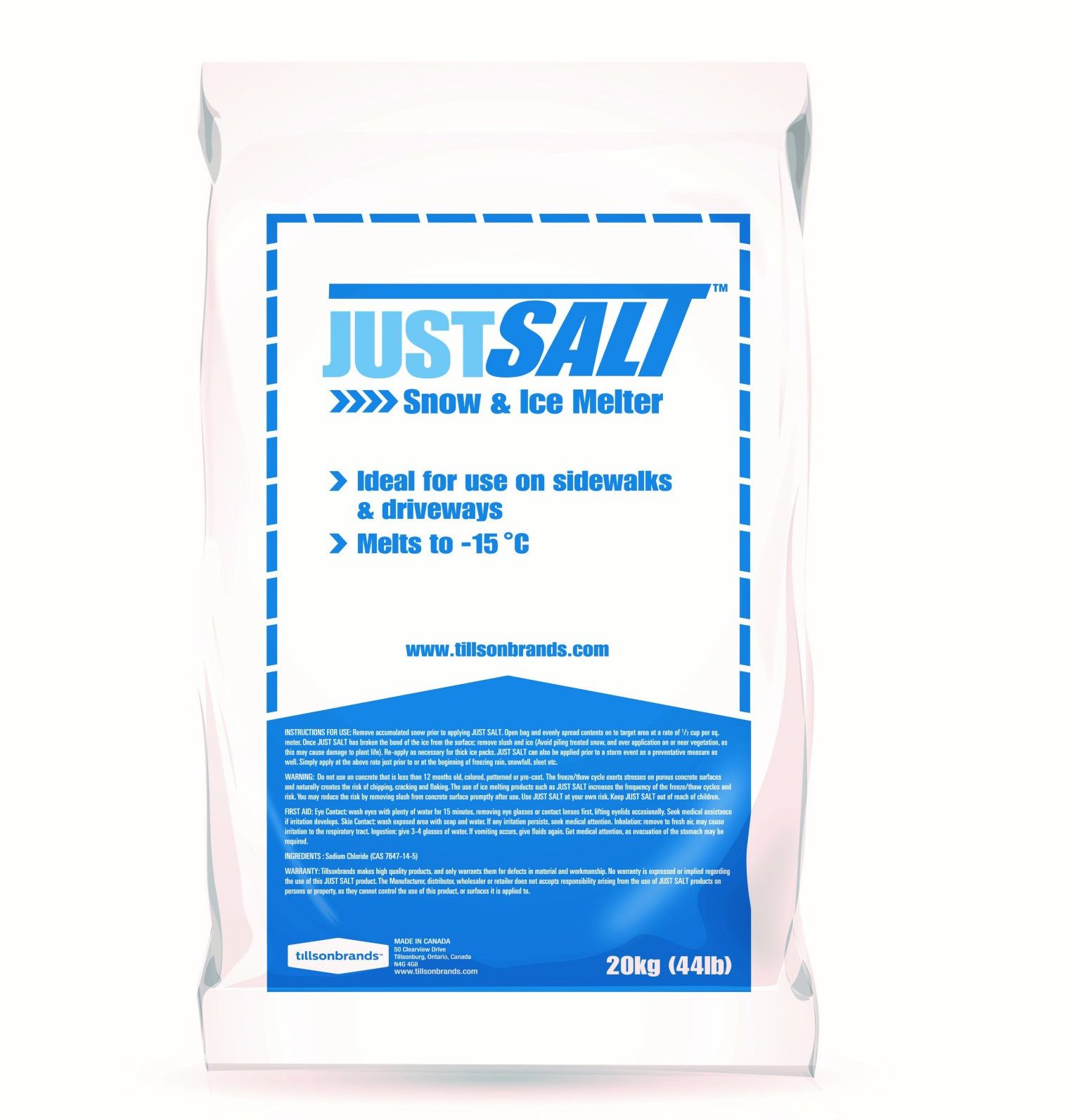 Tillsonbrands Just Salt - 20KG bag