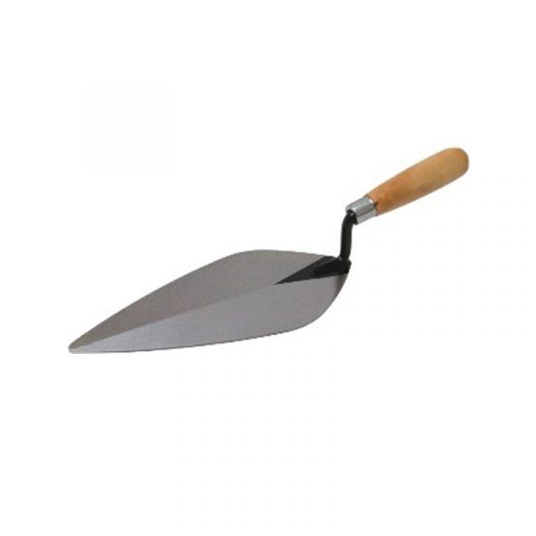 Photo of Marshalltown QLT 10″ Brick Trowel – London Pattern with Wooden Handle