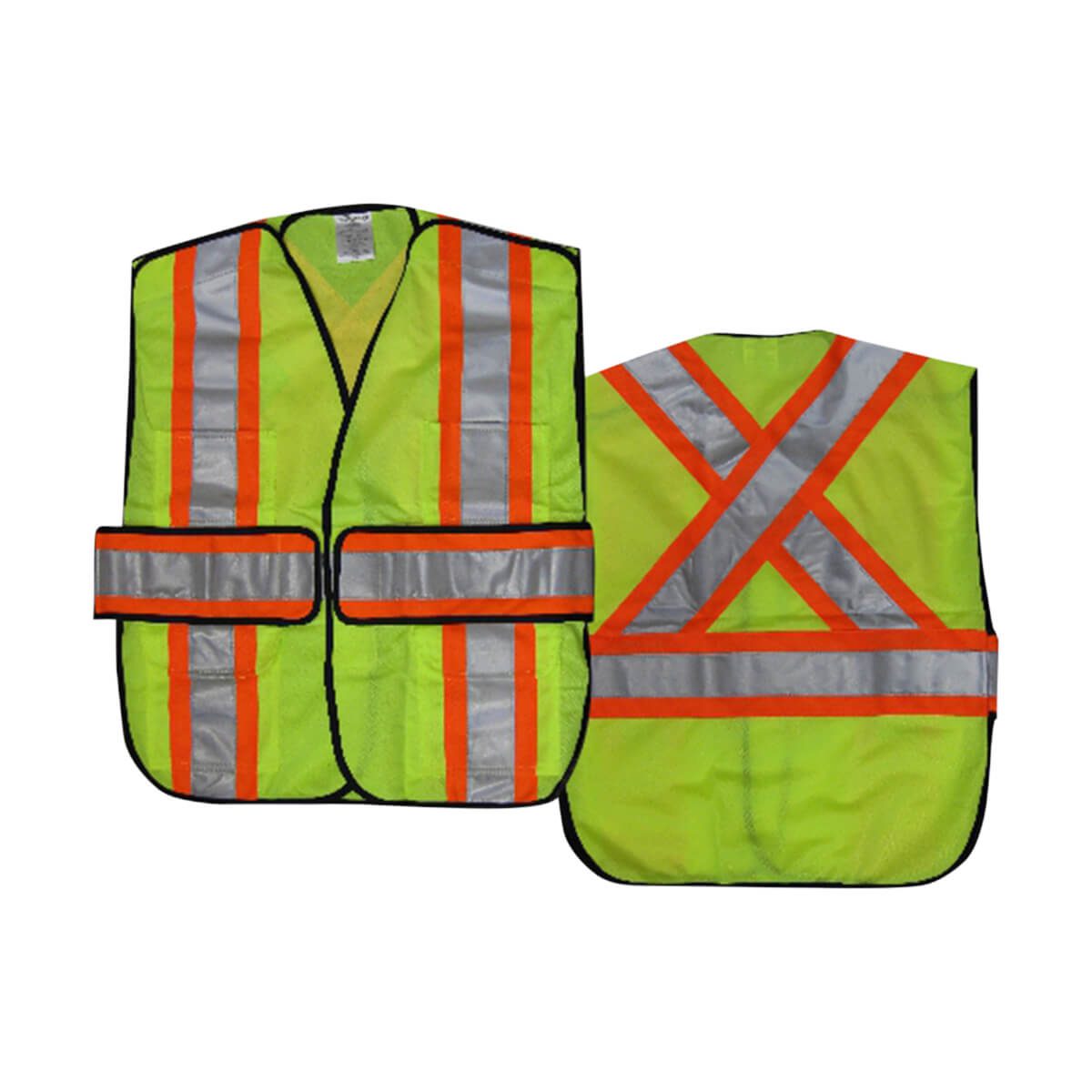 WORKHORSE® 5-Point Green Tear Away Safety Vest